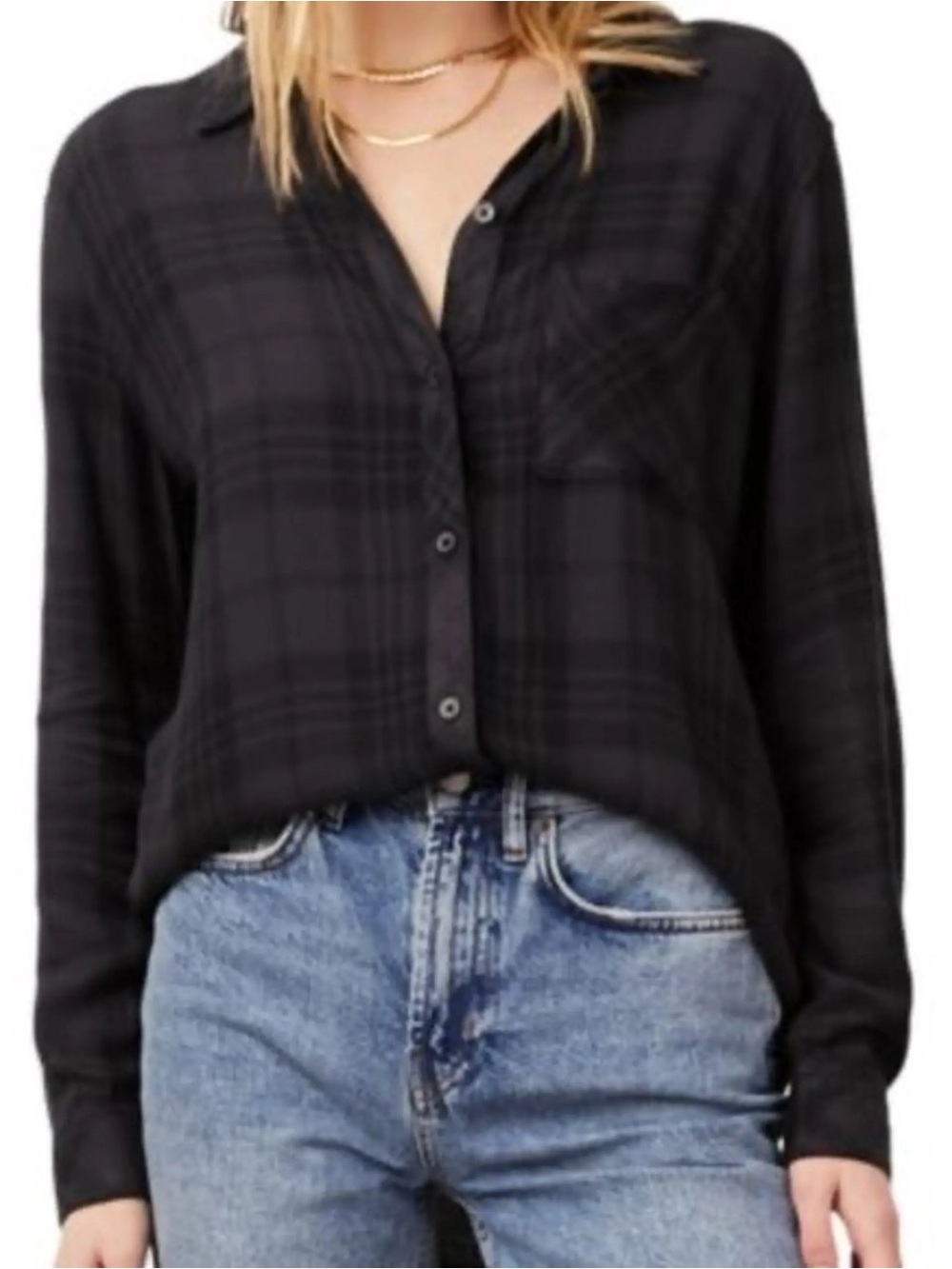 Rails Hunter Button Up Shirt Carbon Black Plaid